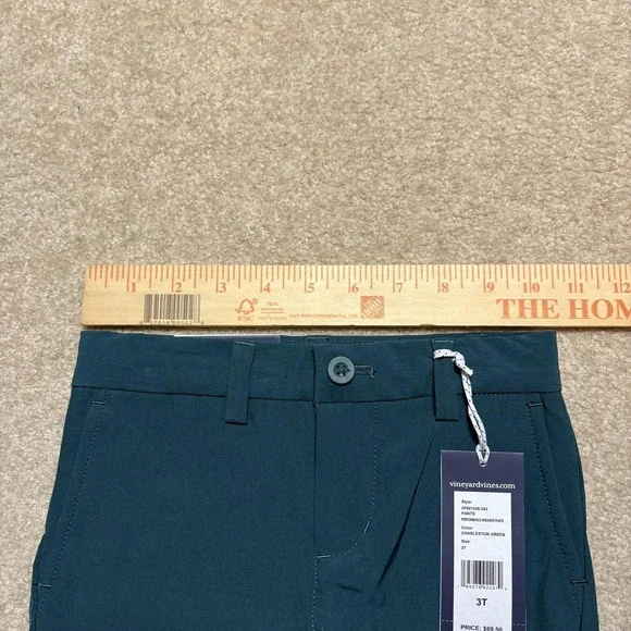 Vineyard Vines Pants Boys 4 Charleston Green Performance Breaker Chino Stretch - Picture 7 of 12